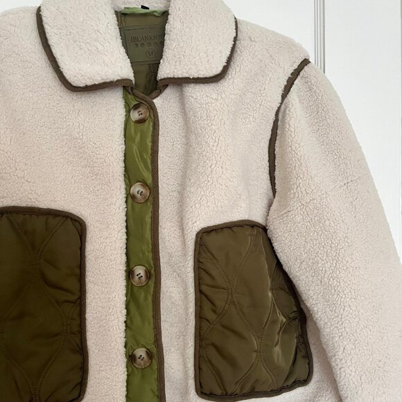 Blank NYC Cream and Green Jacket - Picture 6 of 14